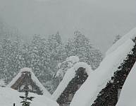 岐阜県の世界遺産白川郷へ　雪の合掌造り