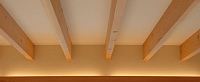 岐阜のFrameWork設計事務所の物件「三橋の家」のリビングの天井の梁です