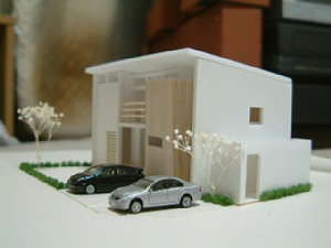 岐阜　FrameWork設計事務所　七郷の家　西中島の家　建築模型　ミニカー